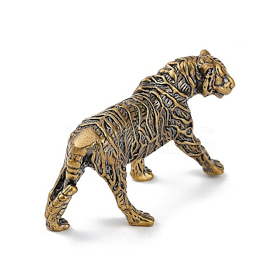 Brass 3D Animal Figurines KK-C073-06C-AG-1