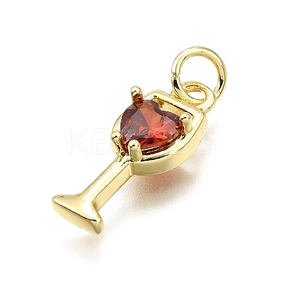 Brass Micro Pave Cubic Zirconia Pendants LS-KK-Z100-21G-02-1