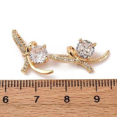 Brass Micro Pave Cubic Zirconia Pendants KK-Z112-09G-1