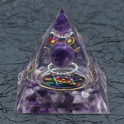 Resin Orgonite Pyramid X1-PW-WG36540-04-1