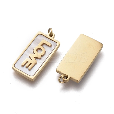 Natural Shell Pendants STAS-H100-01G-1