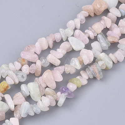Natural Morganite Beads Strands X-G-S363-021-1