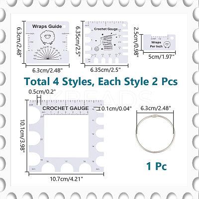 8Pcs PVC Sewing Rulers DIY-NB0012-39-1