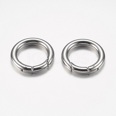 Tarnish Resistant 304 Stainless Steel Spring Gate Rings STAS-O114-030P-1