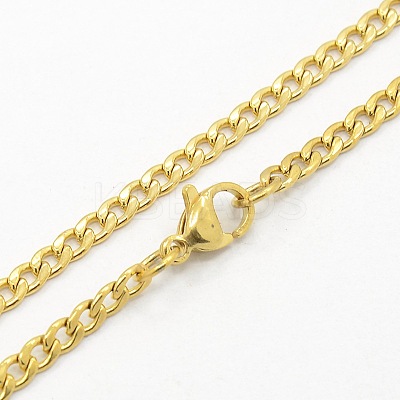 304 Stainless Steel Curb Chain Necklaces STAS-O037-95-1
