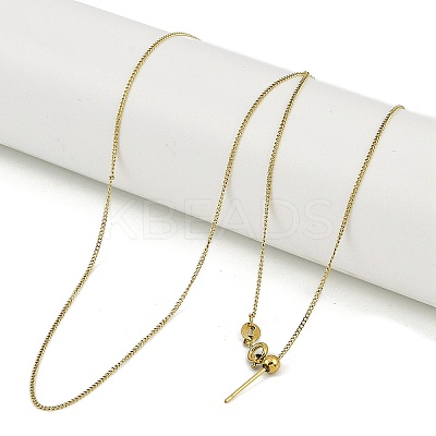 Ion Plating(IP) 304 Stainless Steel Curb Chain Necklaces LS-NJEW-H042-05G-1