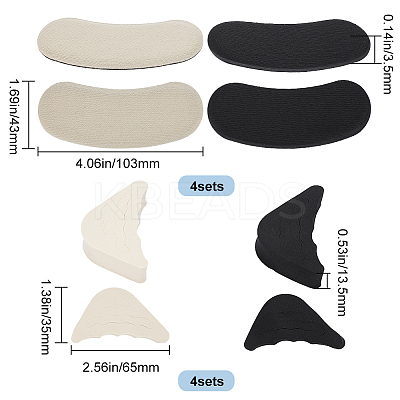 8 Sets 2 Colors EVA Foam Anti-wear Forefoot Insole Pads FIND-GF0004-47-1