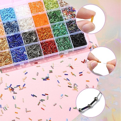 DIY Glass Bugle Beads Bracelets Jewelry Making Kits DIY-YW0010-65-1