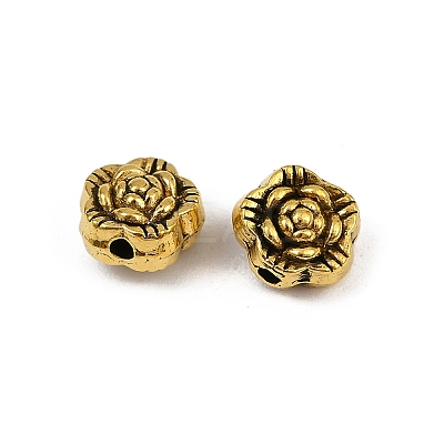 Tibetan Style Alloy Flower Beads TIBEB-O004-79AG-1