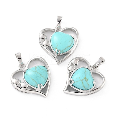 Synthetic Turquoise Pendants G-C236-01H-P-RS-1