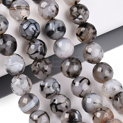 Dyed & Heated Natural Fire Crackle Agate Beads Strands G-N359-01B-04-1