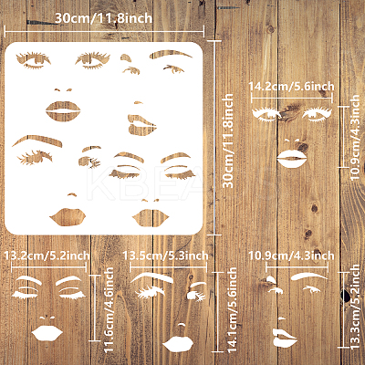 PET Hollow Out Drawing Painting Stencils DIY-WH0391-0543-1