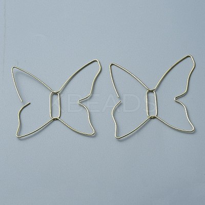 Special Iron Hollow Out Butterfly Dangle Earrings EJEW-WH0011-18G-1