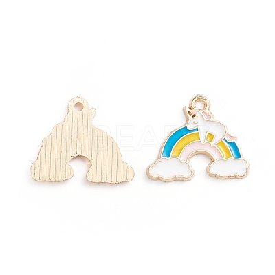 Alloy Enamel Pendants X-ENAM-WH0047-34KCG-1