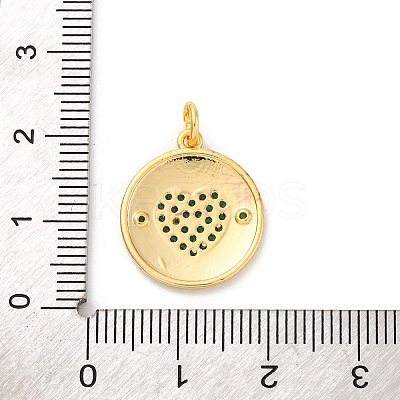 Brass Micro Pave Cubic Zirconia Pendants KK-U033-11G-03-1