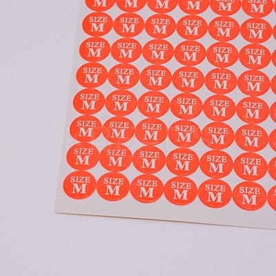 Size M Clothing Size Round Sticker Labels DIY-WH0209-86H-1
