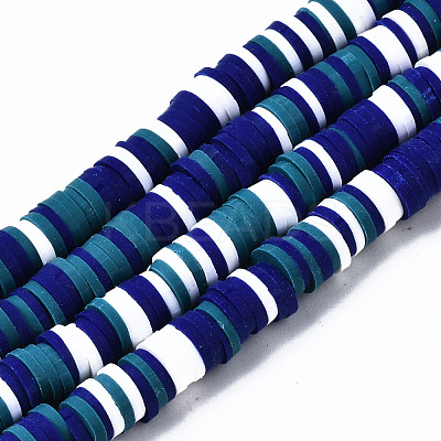 Handmade Polymer Clay Beads Strands CLAY-R089-6mm-138-1