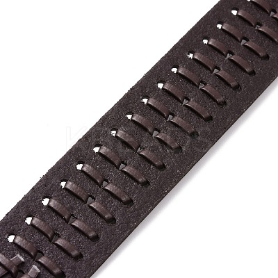 Vintage Cowhide Leather Braided Cord Bracelet for Men LS-BJEW-A039-02B-1