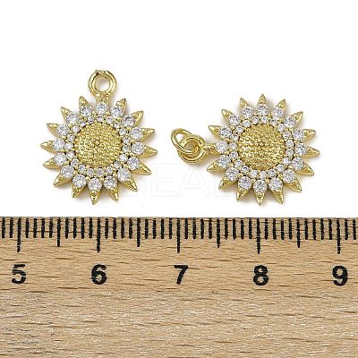 Brass Micro Pave Cubic Zirconia Pendants KK-I358-063G-J-1