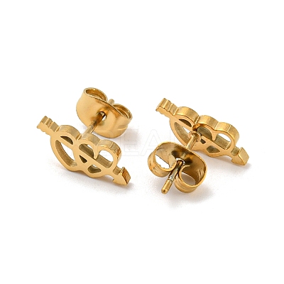 Golden 304 Stainless Steel Stud Earrings for Women EJEW-E294-01G-02-1
