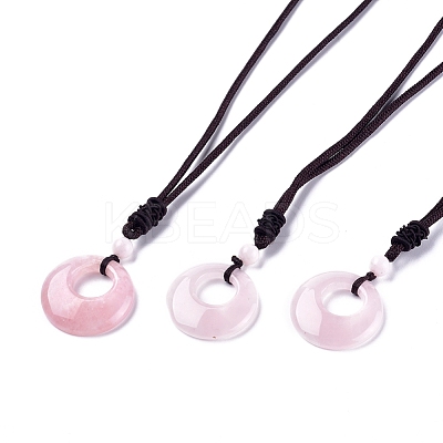 Natural & Synthetic Gemstone Pendant Necklaces NJEW-E149-1
