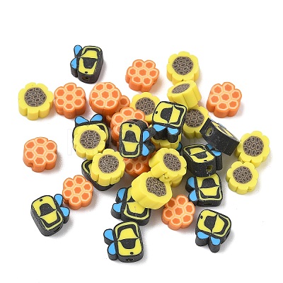 Handmade Polymer Clay Beads CLAY-P005-07-1