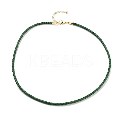 Braided Round Imitation Leather Bracelets Making BJEW-H610-01G-16-1