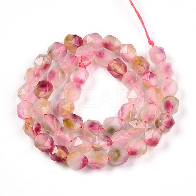 Dyed Natural White Jade Beads Strands G-T139-8mm-45T-1