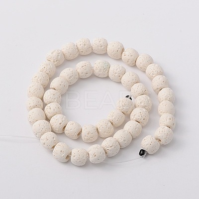 Natural Lava Rock Bead Strands G-L435-03-10mm-11-1