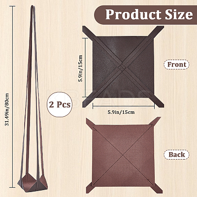 2Pcs PU Leather Plant Hangers AJEW-CN0002-67A-1