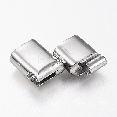 Tarnish Resistant 304 Stainless Steel Magnetic Clasps with Glue-in Ends LS-STAS-G157-14P-14x8mm-1