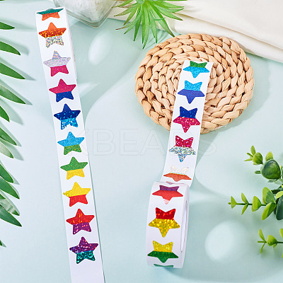 2Rolls Star Laser Adhesive Stickers DIY-TA0012-98-1