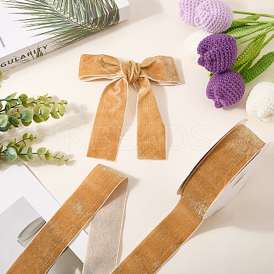 1 Roll Sparkle Single Face Velvet Ribbon OCOR-CY0002-21A-1