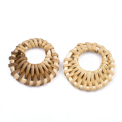 Handmade Reed Cane/Rattan Woven Pendants X-WOVE-T005-09A-1