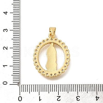 Rack Plating Brass with Cubic Zirconia Pendants KK-Z086-33G-11-1