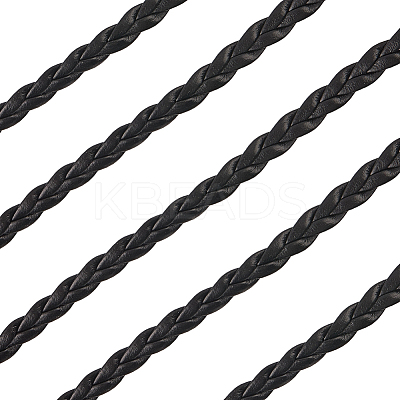 5M 3-Ply PU Leather Braided Cord LC-GF0001-12D-1