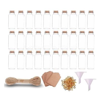 60Pcs Column Glass Cork Bottles Ornament DIY-YW0006-09-1