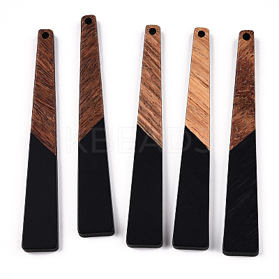 Opaque Resin & Walnut Wood Big Pendants LS-RESI-TAC0017-46-C04-1