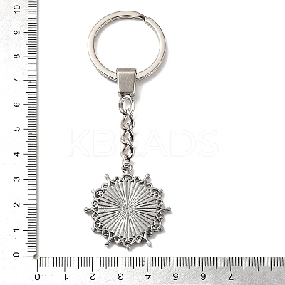 304 Stainless Steel Keychains Component STAS-D373-06P-1