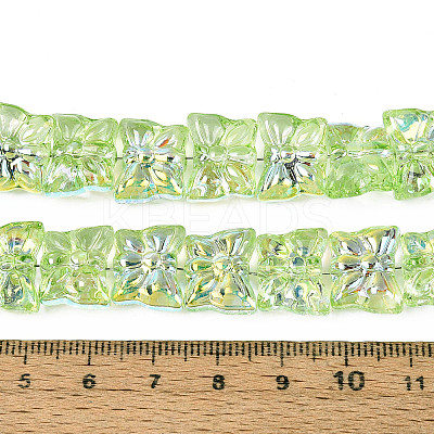 Baking Paint Electroplate Transparent Glass Beads Strands EGLA-N020-05G-1