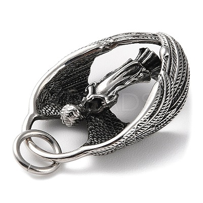 Ion Plating(IP) 304 Stainless Steel Pendants STAS-D067-05AS-1