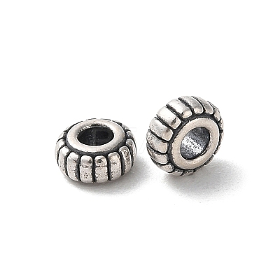 925 Sterling Silver Corrugated Beads STER-P053-09B-AS-1