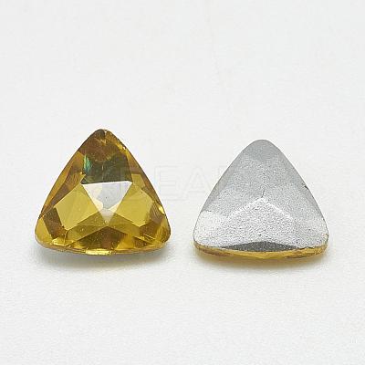Pointed Back Glass Rhinestone Cabochons RGLA-T087-10mm-22-1