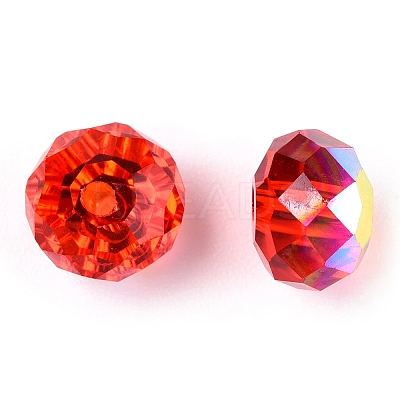 Faceted Transparent Glass Beads GLAA-E047-01B-1