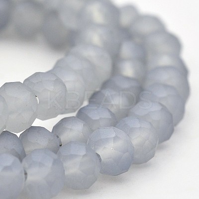 Pearl Luster Plated Faceted Rondelle Glass Beads Strands EGLA-J054-6x4mm-PL02-1