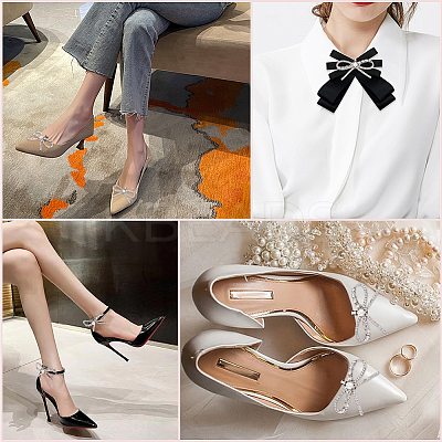 4Pcs Alloy Rhinestone Shoe Decoration AJEW-GF0009-28P-1