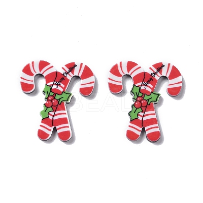 Christmas Style Printed Acrylic Cabochons X-MACR-O045-01F-1