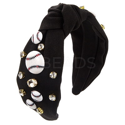 Plastic and Rhinestone Hair Bands PW-WG53789-04-1