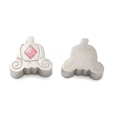 304 Stainless Steel Beads STAS-E040-06P-1