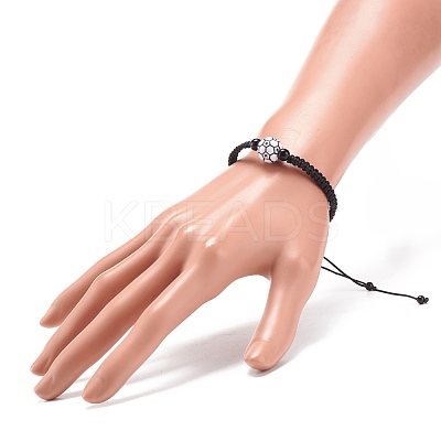 Acrylic Braided Bead Bracelet BJEW-JB08552-04-1